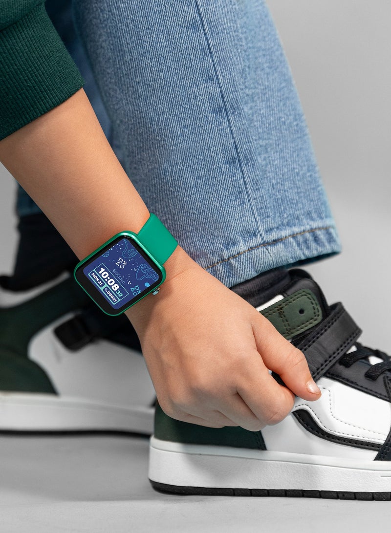 تيكرز ساعة تيكرز للأطفال سلسلة  ذكية بحزام أخضر قابل للتبديل - Image 4