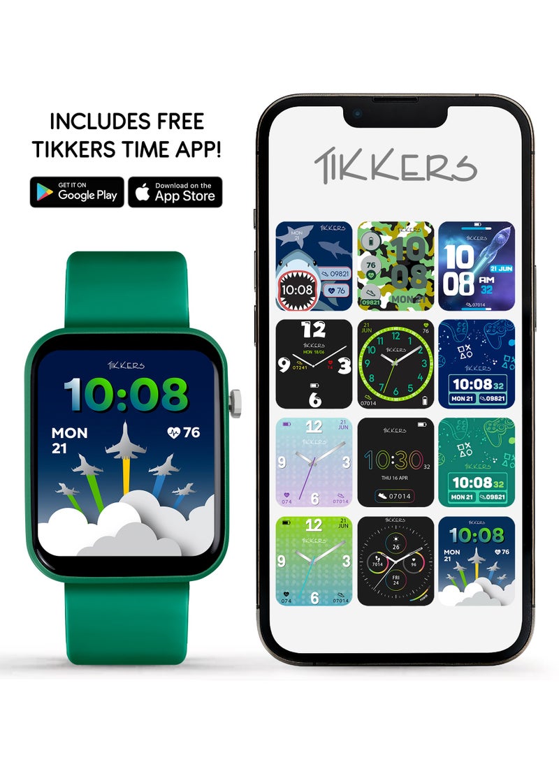 تيكرز ساعة تيكرز للأطفال سلسلة  ذكية بحزام أخضر قابل للتبديل - Image 3