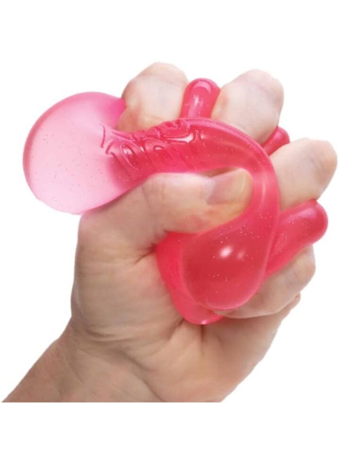 Schylling NeeDoh Nice Cube -Sensory Squeeze Toy with Super Solid Squish - 2.25" Cube - Pink - Image 3
