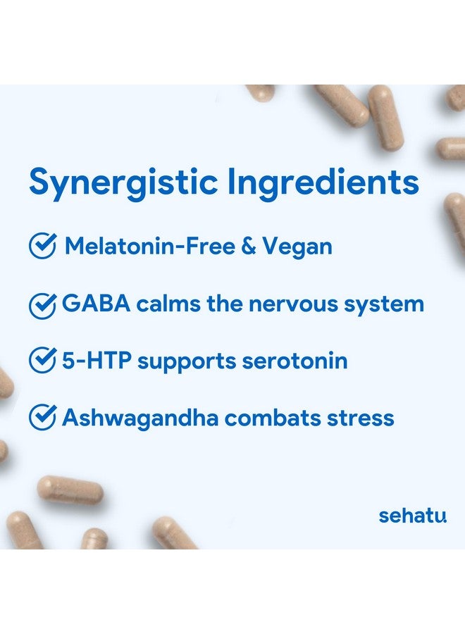 SEHATU Relax Plus Stress Relief Supplement | with GABA, L-Theanine, Ashwagandha, Valerian Root | Supports A Relaxed Mood and Restful Sleep | 60 Count | 30 Day Supply - Image 2