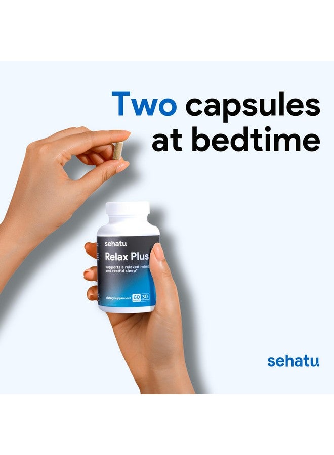 SEHATU Relax Plus Stress Relief Supplement | with GABA, L-Theanine, Ashwagandha, Valerian Root | Supports A Relaxed Mood and Restful Sleep | 60 Count | 30 Day Supply - Image 4