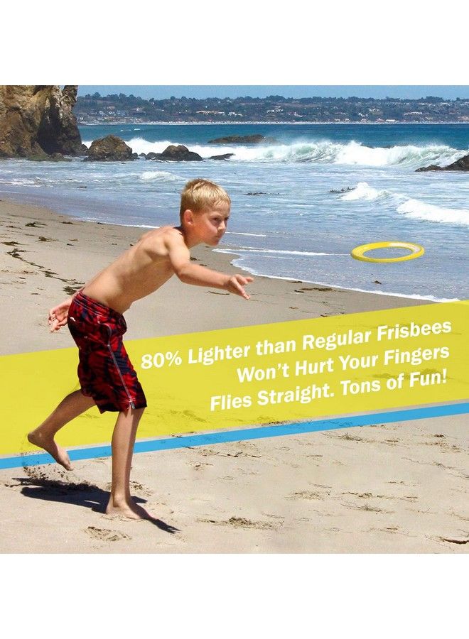 Activ Life The Active Flyer Flying Disc: Aerodynamic Frisbee Rings Outdoor Toys & Summer Fun Beach Toys For Kids Boys Or Girls Of All Ages The Perfect Outdoor Toy Gift 2Pack Cyan/Yellow - Image 4
