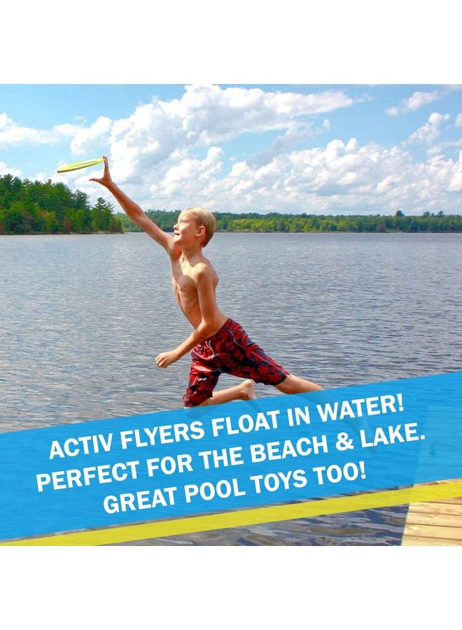 Activ Life The Active Flyer Flying Disc: Aerodynamic Frisbee Rings Outdoor Toys & Summer Fun Beach Toys For Kids Boys Or Girls Of All Ages The Perfect Outdoor Toy Gift 2Pack Cyan/Yellow - Image 5