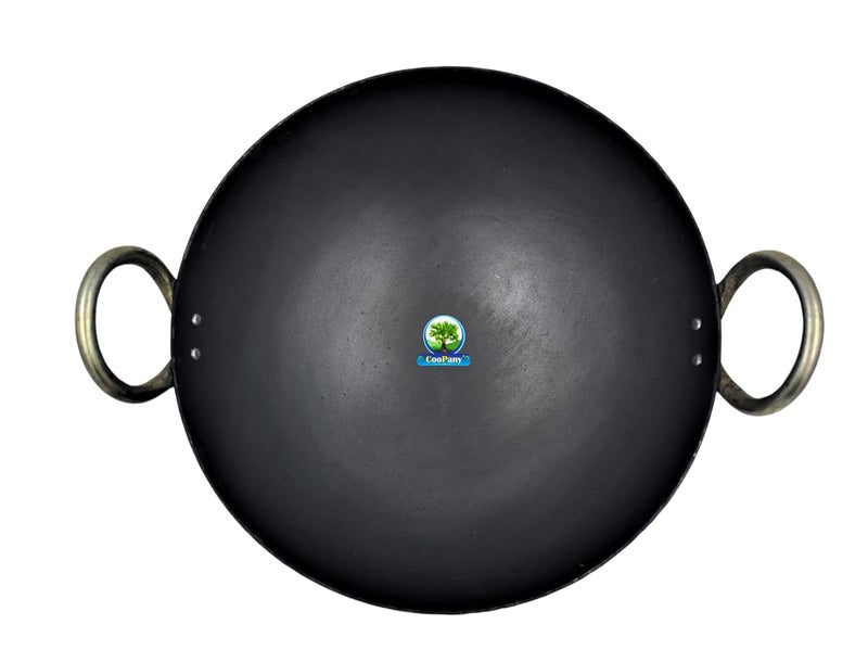 CooPany Traditional Multipurpose Use Iron KadaiIron Fry PanThick Bottom Iron Fry Pan 10 INCH - Image 3