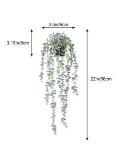 Generic Fake Hanging Plants in Pots Artificial Ivy Vine Leaves for Home Kitchen Garden Office Wall Mounted Shelf Decor 2 Pack Looks  - Image 2