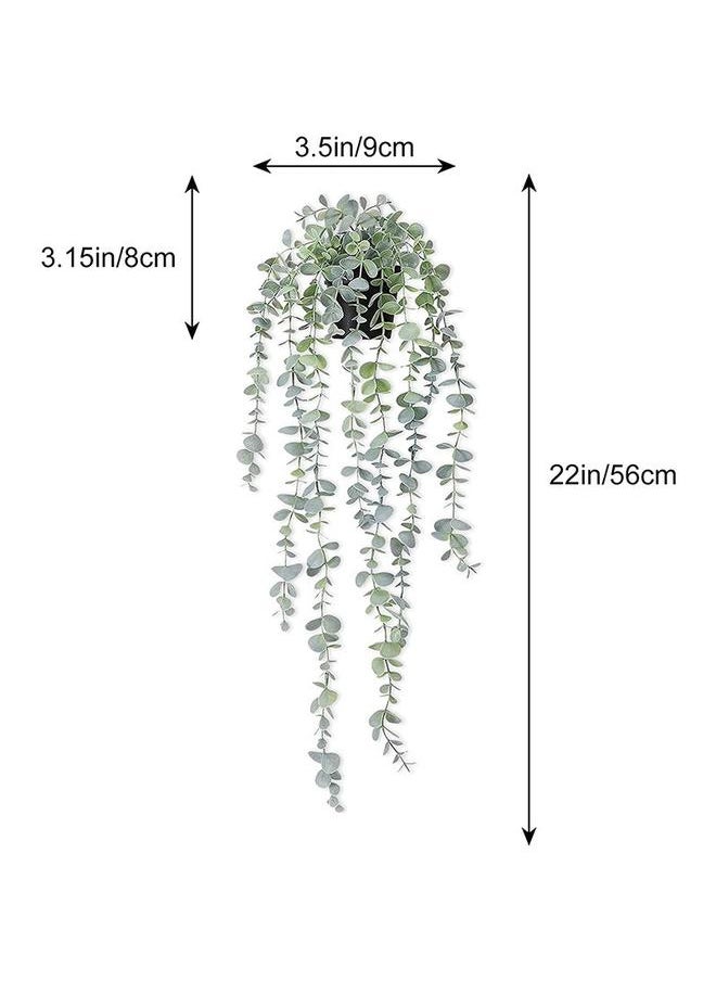 Generic Fake Hanging Plants in Pots Artificial Ivy Vine Leaves for Home Kitchen Garden Office Wall Mounted Shelf Decor 2 Pack Looks  - Image 2