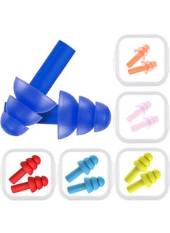 Bememo 6 Pairs Kids Ear Plugs Swimming Noise Cancelling Reusable Earplugs For Sleeping And Swimming 6 Assorted Colors (Fresh Colors)  - Image 1