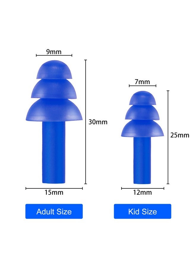 Bememo 6 أزواج من سدادات الأذن للأطفال للسباحة مانعة للضوضاء قابلة لإعادة الاستخدام لساعات النوم والسباحة 6 ألوان متنوعة (ألوان جديدة) - Image 4