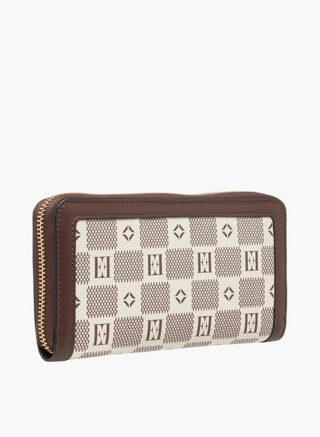 ELLE Monogram Print Zip Around Wallet  - Image 2