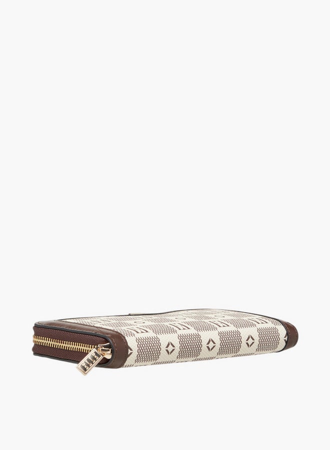 ELLE Monogram Print Zip Around Wallet  - Image 4