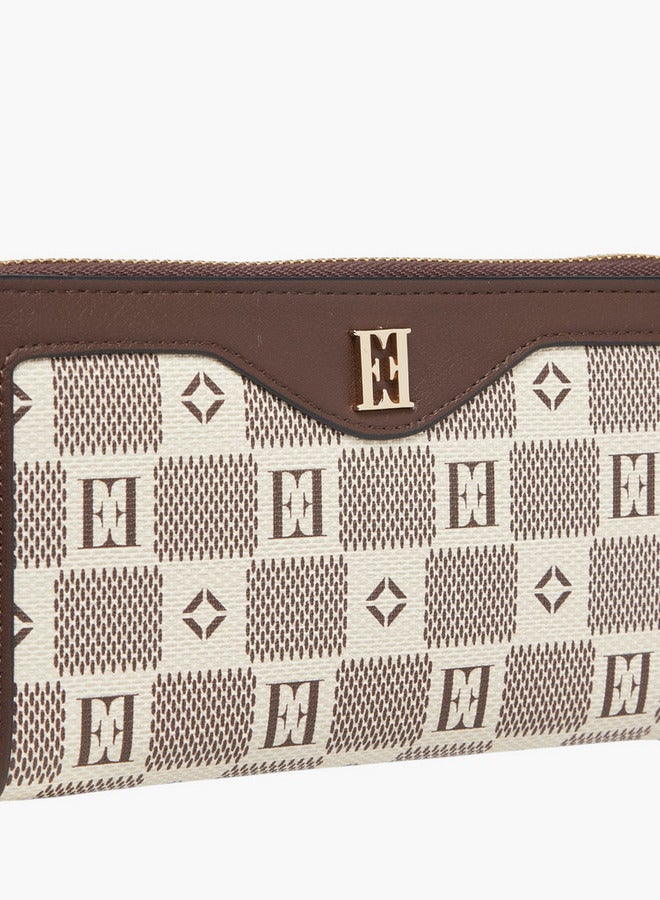 ELLE Monogram Print Zip Around Wallet  - Image 3