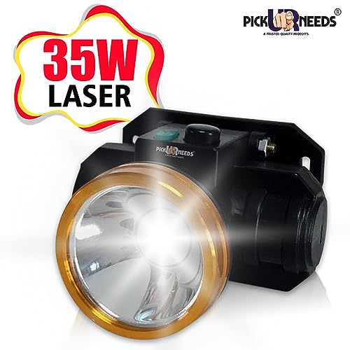 Pick Ur Needs Waterproof Laser LED Adjustable Head lamp Rechargeable Emergency Torch Light - Image 2