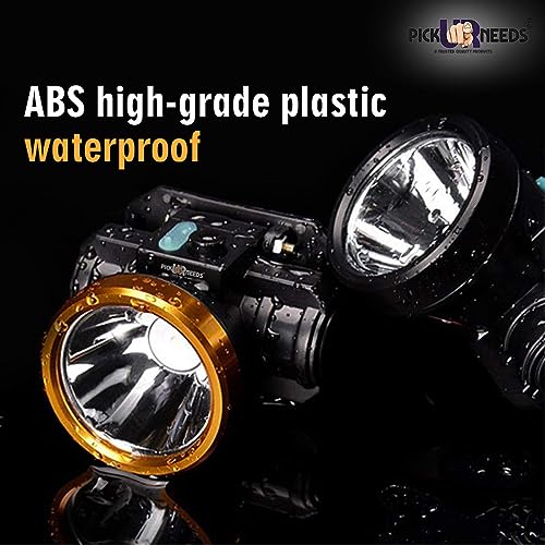Pick Ur Needs Waterproof Laser LED Adjustable Head lamp Rechargeable Emergency Torch Light - Image 3