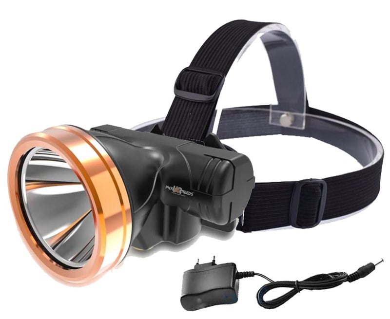Pick Ur Needs Waterproof Laser LED Adjustable Head lamp Rechargeable Emergency Torch Light - Image 1