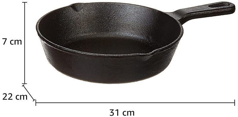 ATEVON Cast-Iron Fry Pan, 20cm, Pre-Seasoned, Induction Compatible - Durable Cookware - Image 4