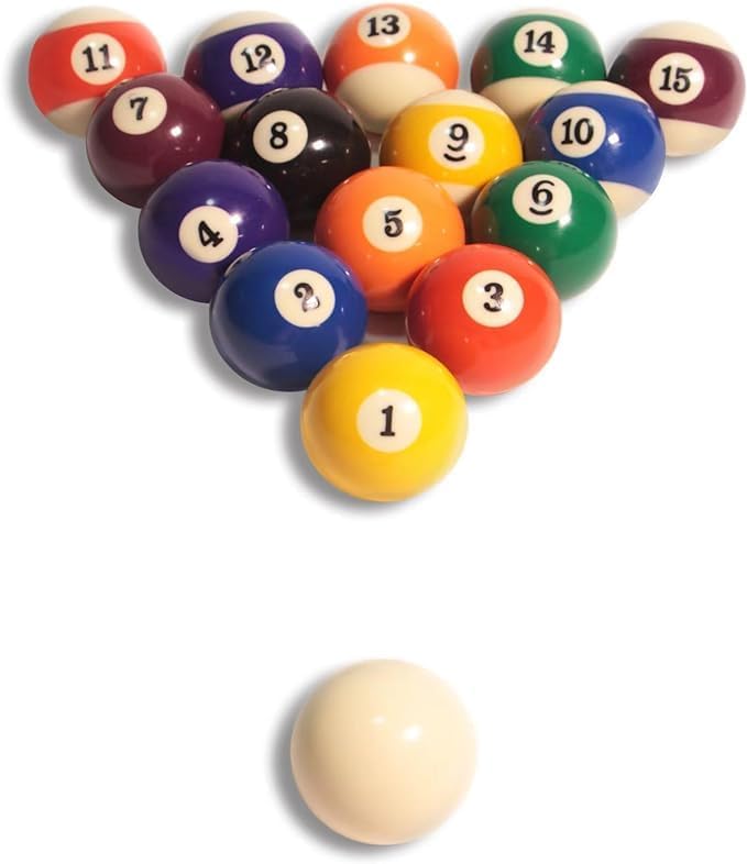 PRIME TAG Billiard Ball Set 16-Piece Premium Resin Pool Ball Set for Home, Club & Professional Billiards (52.5mm/57.2mm) - Image 2