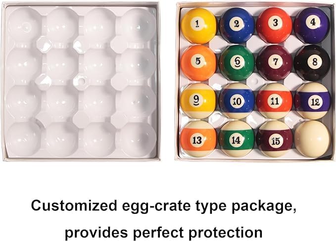 PRIME TAG Billiard Ball Set 16-Piece Premium Resin Pool Ball Set for Home, Club & Professional Billiards (52.5mm/57.2mm) - Image 5