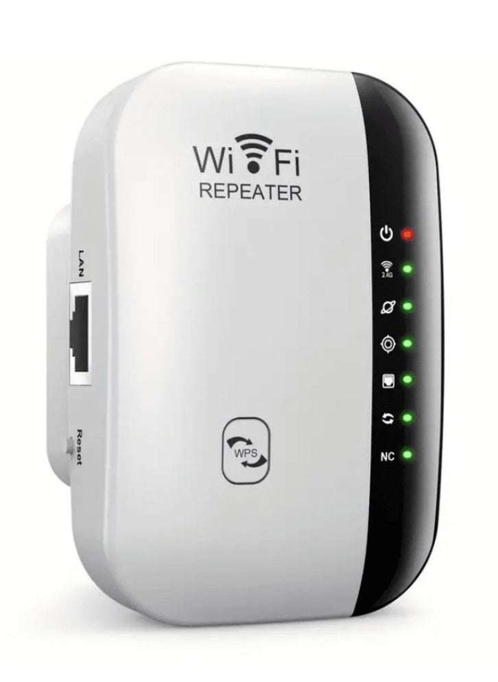 Generic - WiFi Range Extender, Wireless Repeater with Stable Signal Enhancement and 360° Full Coverage, Support 2 Modes, High-Speed Transmission, Encrypted & Secure Connection, Easy Installation & Plug and Play - Image 1