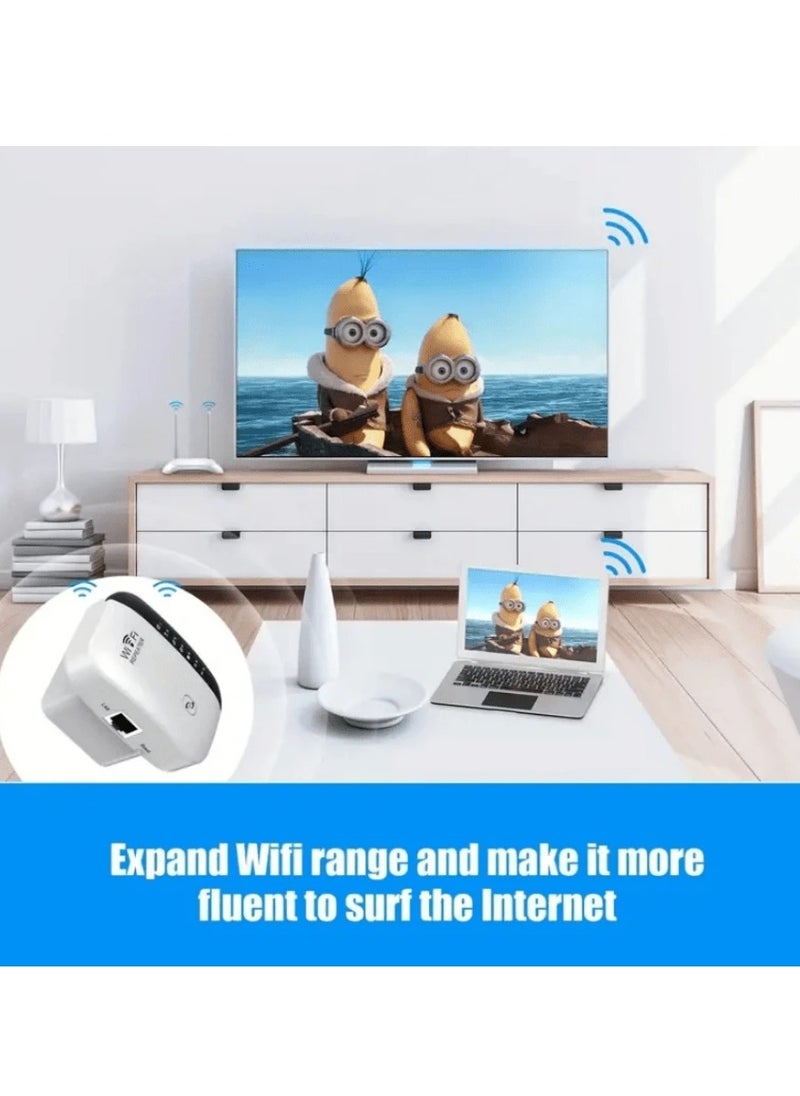 Generic - WiFi Range Extender, Wireless Repeater with Stable Signal Enhancement and 360° Full Coverage, Support 2 Modes, High-Speed Transmission, Encrypted & Secure Connection, Easy Installation & Plug and Play - Image 1