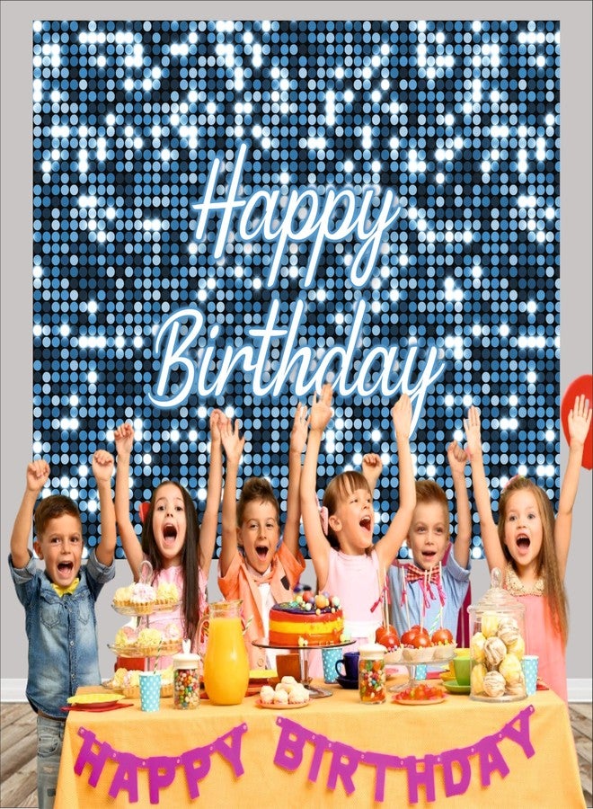 Party Baazaar Blue Birthday Backdrop 5x4 Ft | Backdrops for Decoration | Birthday Decoration Backdrop | Banner for Kids Theme Party - Image 5