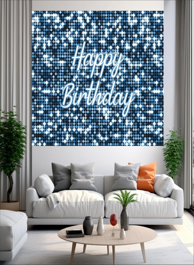Party Baazaar Blue Birthday Backdrop 5x4 Ft | Backdrops for Decoration | Birthday Decoration Backdrop | Banner for Kids Theme Party - Image 2
