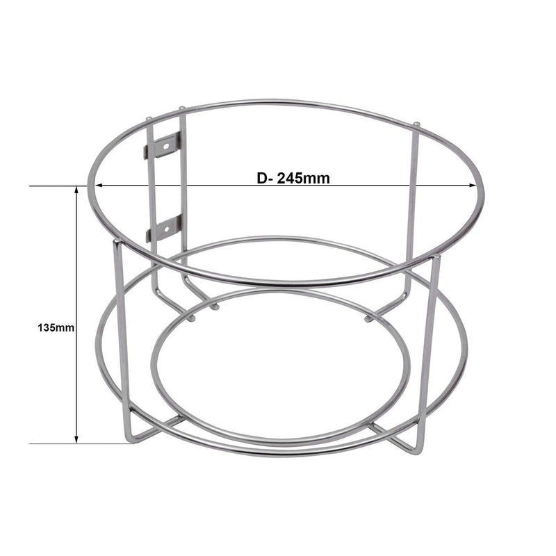 CR18 COLLECTION CR18 COLLECTION Stainless Steel Dustbin Holder For Kitchen Bathroom Home And Office Bin Holder Without Drill Dustbin Stand For Kitchen Cabinet Door Mounted Dustbin Holder OpenTop Silver  - Image 2