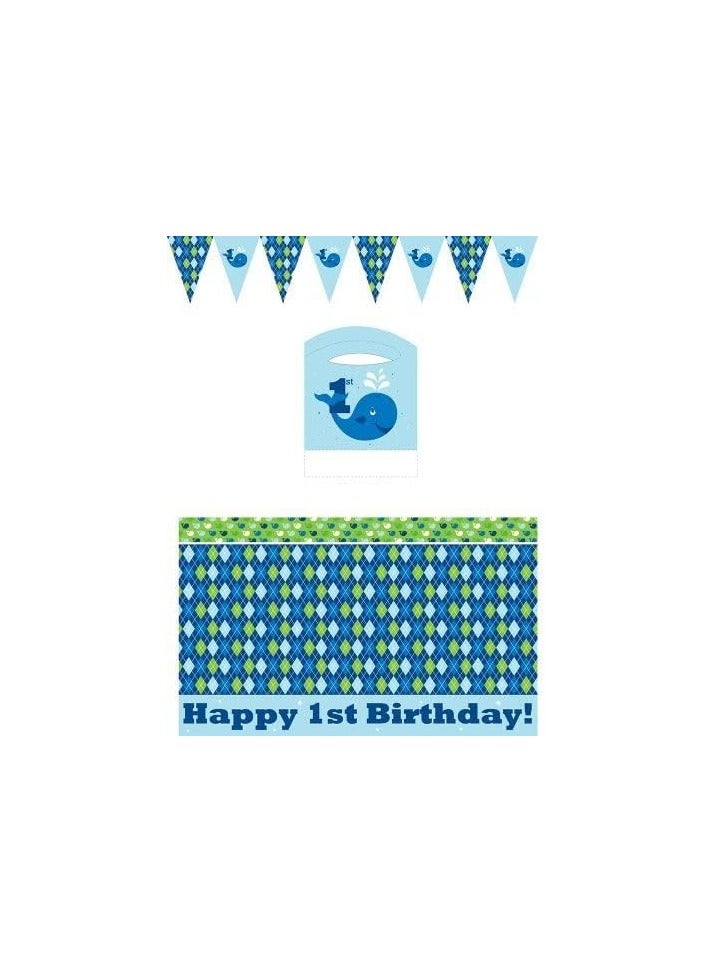 كرييتف كونفيرتينج طقم كرسي مرتفع لعيد الميلاد الاول من كريياتف كونفرتنغ ببساط بنمط اجواء السيرك بطباعة لجملة 1st Birthday، بلاستيك - Image 4