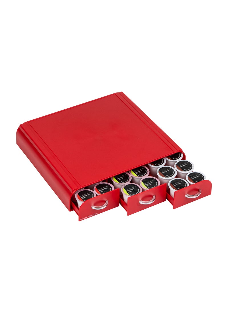 Mind Reader Mind Reader Coffee Pod Organizer 36 Capacity Red 