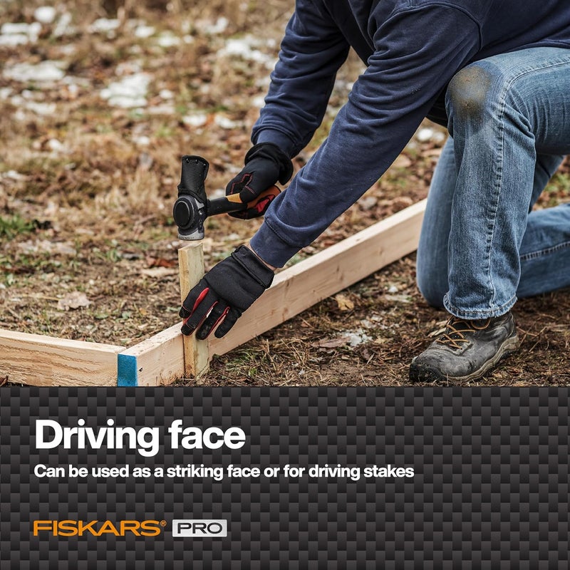 Fiskars Pro IsoCore Maul - 2.5-Pound Wood Splitter for Small Size Logs and Kindling with Shock-Absorbing Handle - Black/Orange - Image 5