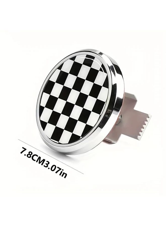 Zinc Alloy Crystal Epoxy Grille Emblem With Black And White Grid Finish For Car - Image 2