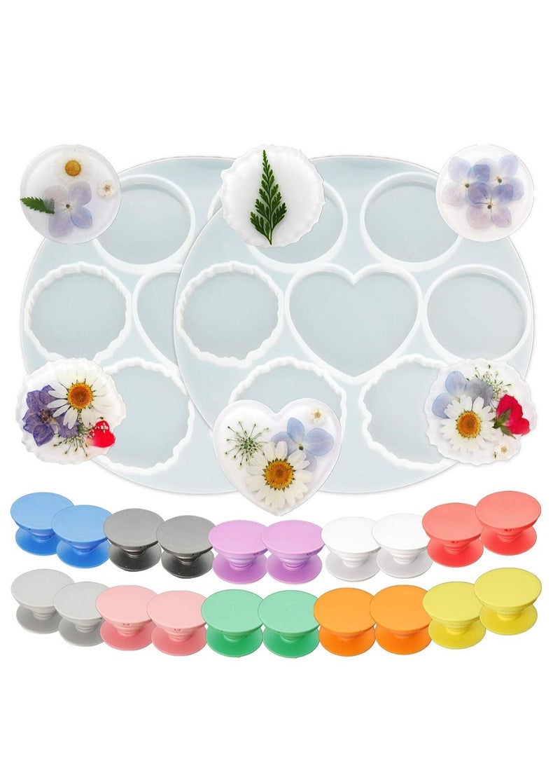 SYOSI - Epoxy mold Resin Moulds DIY Clear Silicone Epoxy Resin Molds for Pendants Jewelry Making DIY Craft with Casting Molds Tools Set For Aromatherapy Candle Epoxy Resin Real Dried Flower Dry Plants - Image 1