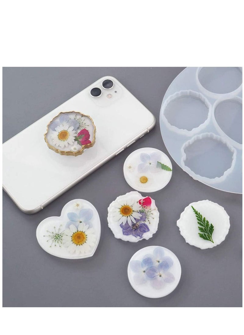 SYOSI - Epoxy mold Resin Moulds DIY Clear Silicone Epoxy Resin Molds for Pendants Jewelry Making DIY Craft with Casting Molds Tools Set For Aromatherapy Candle Epoxy Resin Real Dried Flower Dry Plants - Image 1