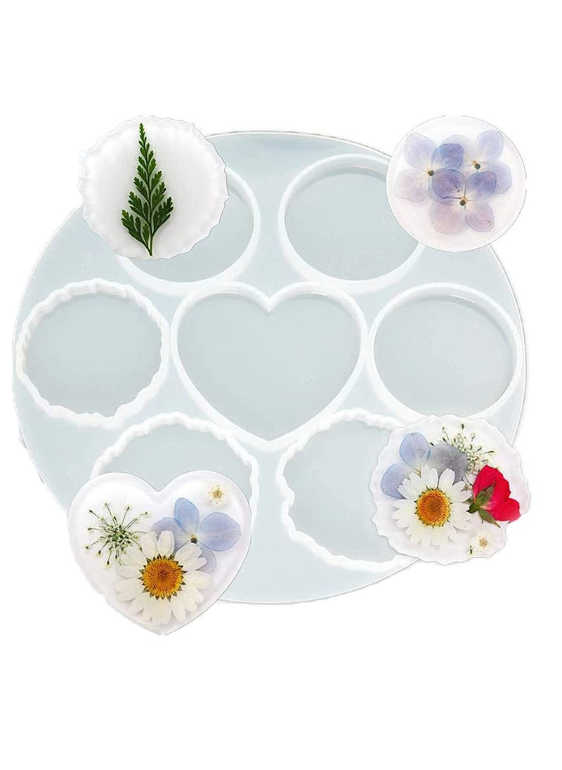 SYOSI - Epoxy mold Resin Moulds DIY Clear Silicone Epoxy Resin Molds for Pendants Jewelry Making DIY Craft with Casting Molds Tools Set For Aromatherapy Candle Epoxy Resin Real Dried Flower Dry Plants - Image 1