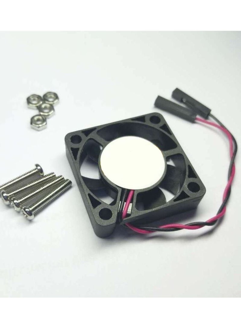 Raspberry Pi 4 Fan, Cooling Fan Brushless 3.3V 5V DC Silent for 4B / 3B+ RetroFlag NESPI Enclosure (30mmx30mmx7mm) (Black Set of 4) - Image 2