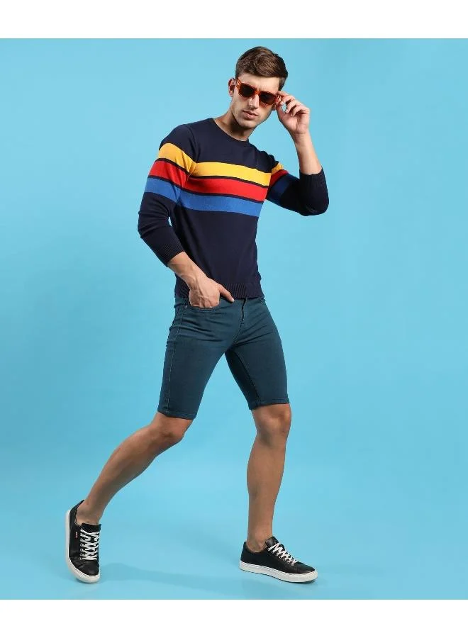 كامبوس سوترا سترة صوفية باللون الأزرق الداكن للرجال