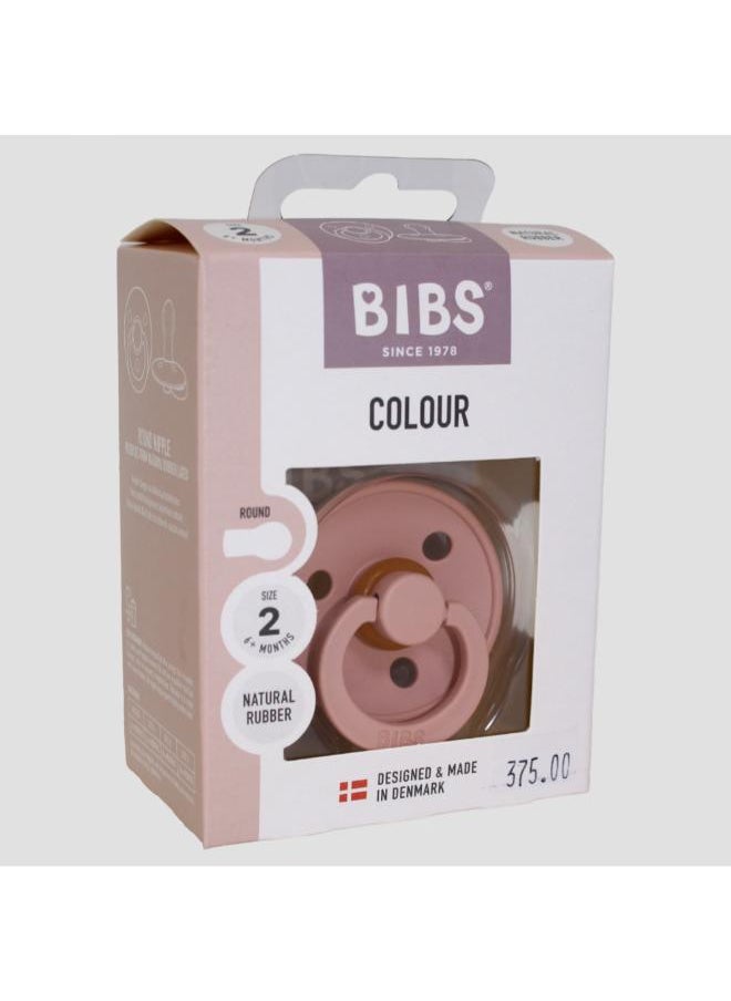 BIBS Pacifier – 1 Pack (Latex, Size 2, Blush)  - Image 1