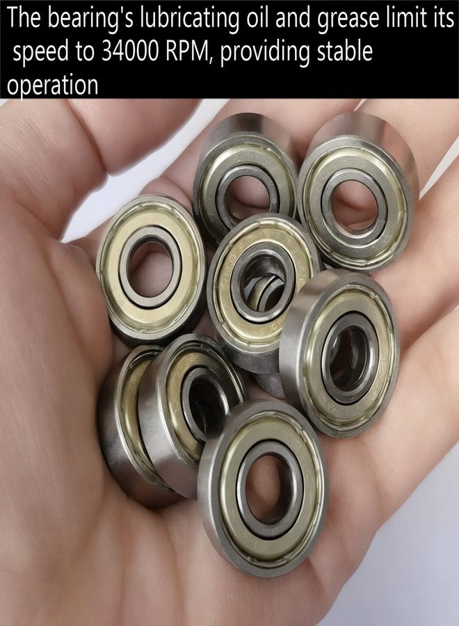 Sackorange 100 PCS 608 ZZ Skateboard Bearings, Double Shielded,8x22x7 Miniature Ball Bearings(Pack of 100) - Image 3