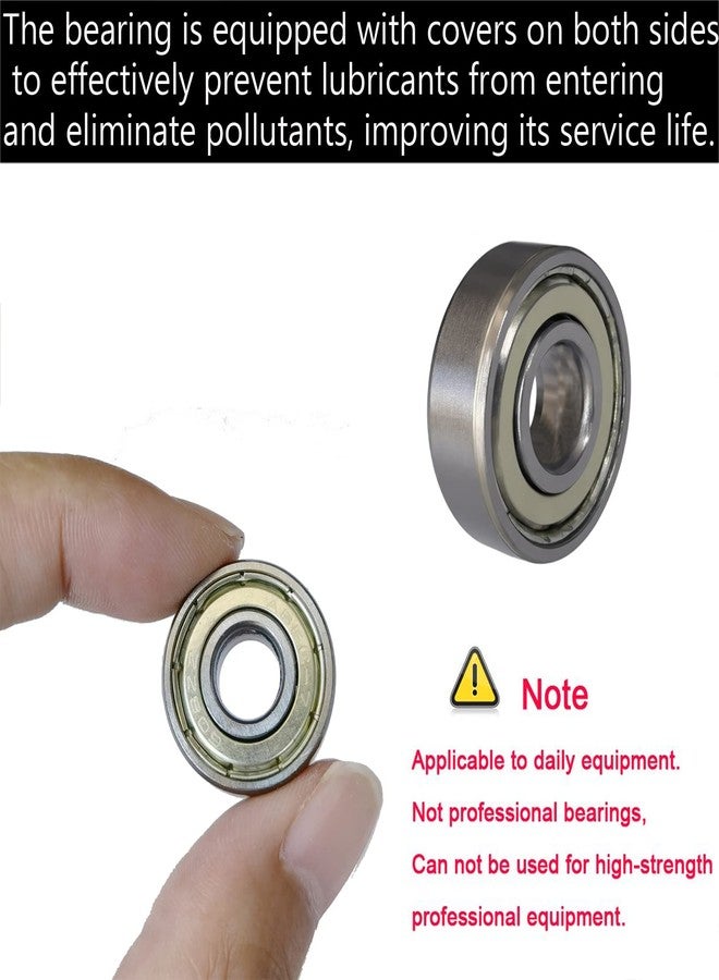 Sackorange 100 PCS 608 ZZ Skateboard Bearings, Double Shielded,8x22x7 Miniature Ball Bearings(Pack of 100) - Image 2