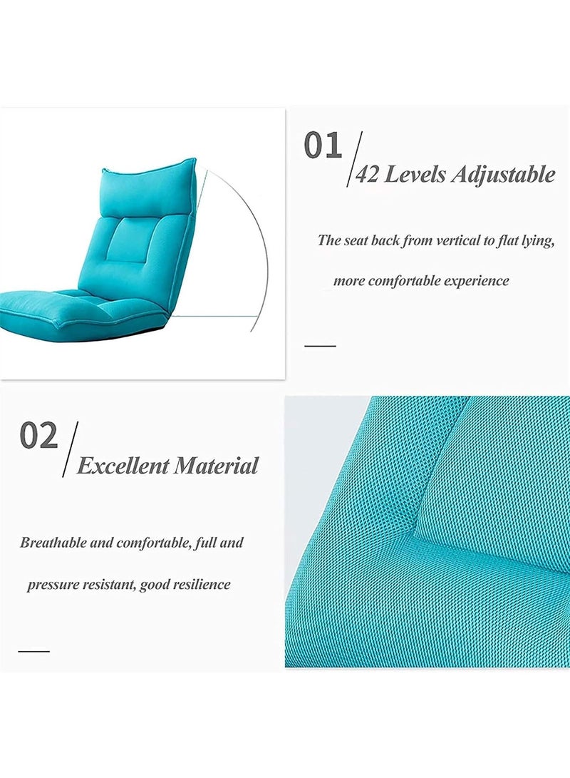 LIMOS Floor Chair Lazy Sofa Adjustable Padded Folding Chair with Back Support and Backrest Comfortable Chair - Image 4