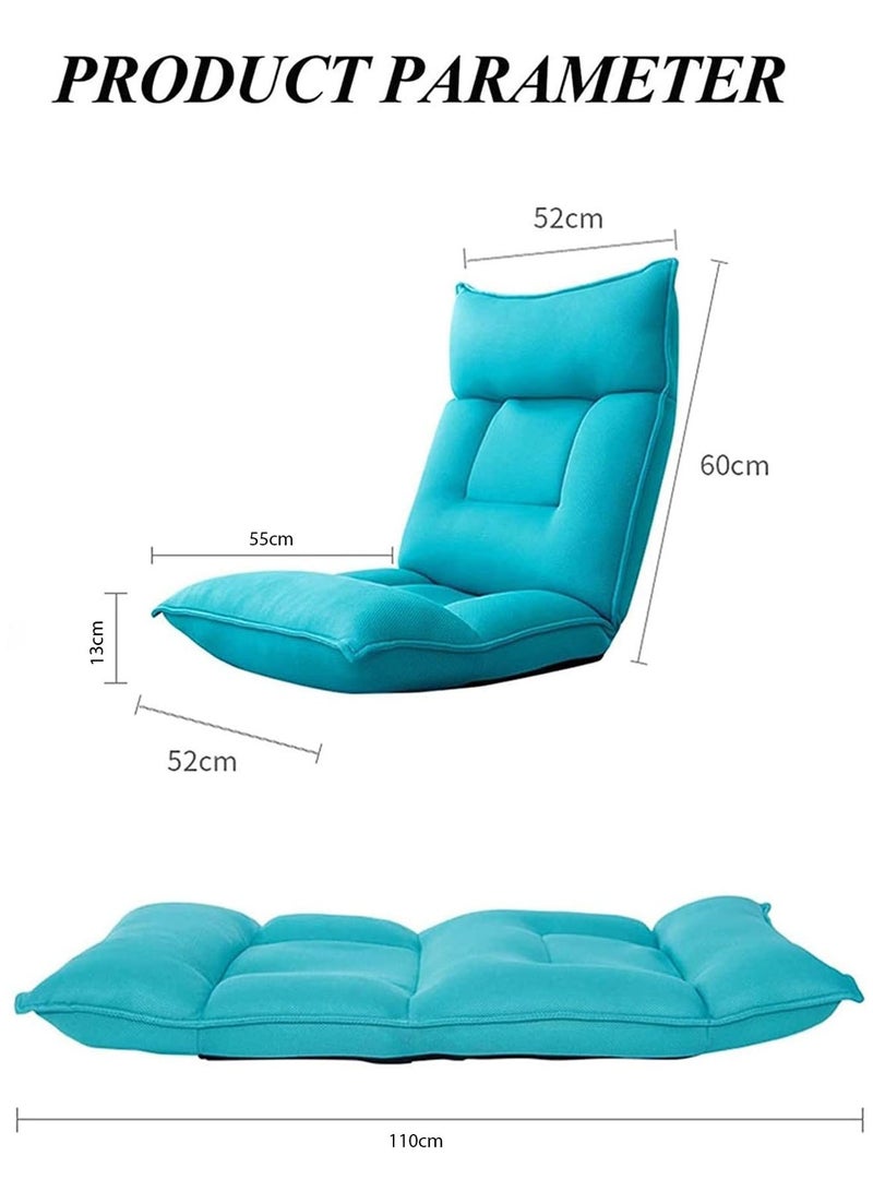 LIMOS Floor Chair Lazy Sofa Adjustable Padded Folding Chair with Back Support and Backrest Comfortable Chair - Image 3