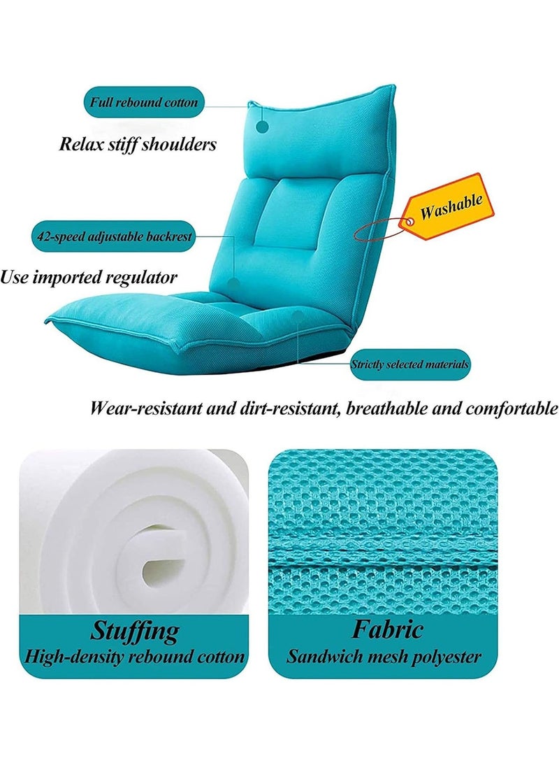 LIMOS Floor Chair Lazy Sofa Adjustable Padded Folding Chair with Back Support and Backrest Comfortable Chair - Image 5