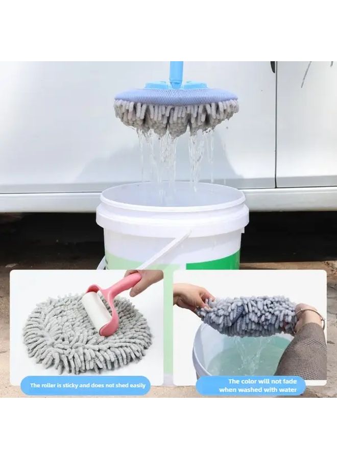Retractable Stainless Steel Tube Car Wash Mop With 180 Degree Rotating Head Soft Bristles Heavy Duty Automatic Washer Handle Foldable Design Quick Connect System For Cars SUVs Motorcycle Boots RVs ATVS Scratch Free Surface Safe Compatible With Replacement Heads - Image 5