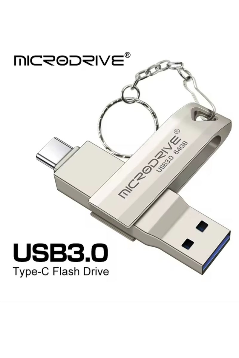 مايكرو درايف فلاش درايف مزدوج بمنفذ Type-C 64GB - Image 1
