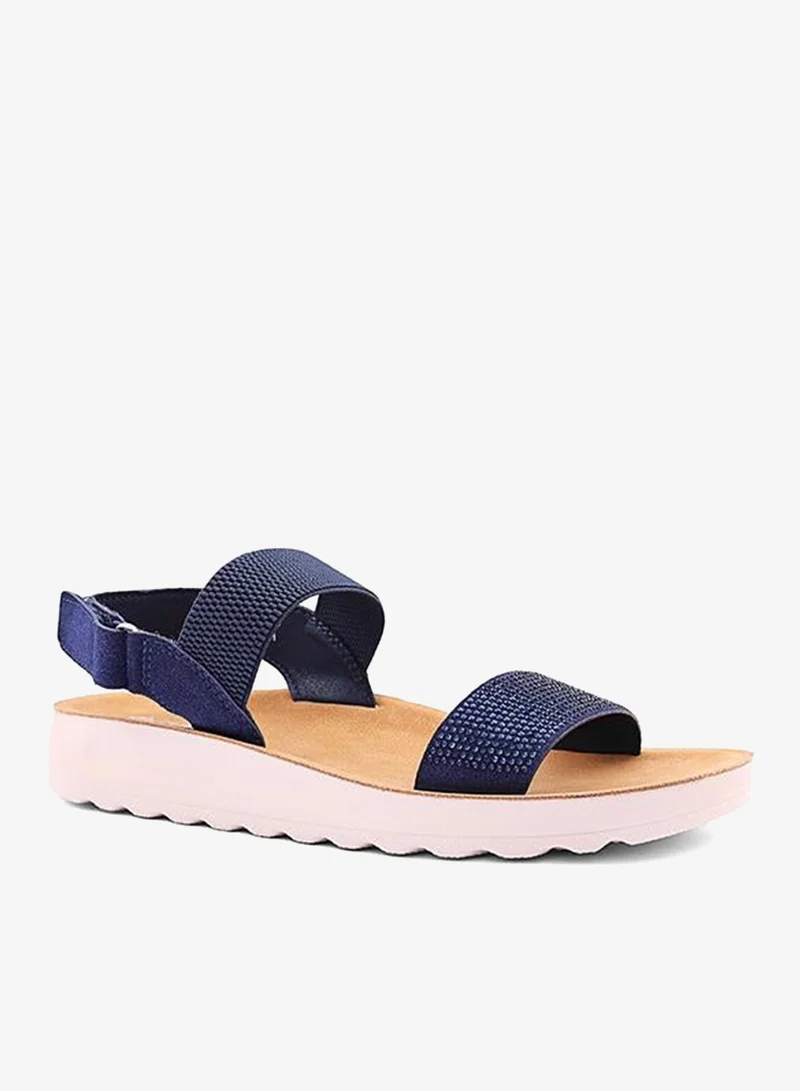 كابلي صنادل نسائية مسطحة بحزام للكاحل