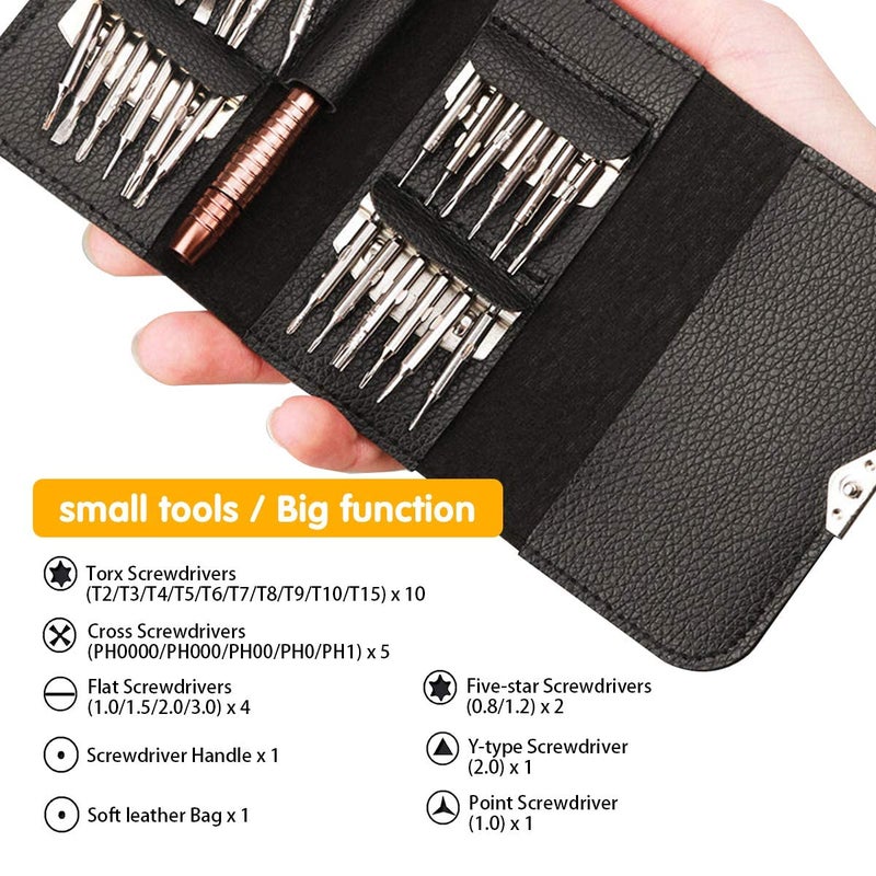 R3 Screwdriver Set 25-In-1 Precision Screwdriver Kit, Replaceable Bits Repair Tool Kit for Computer, Laptop  - Image 2