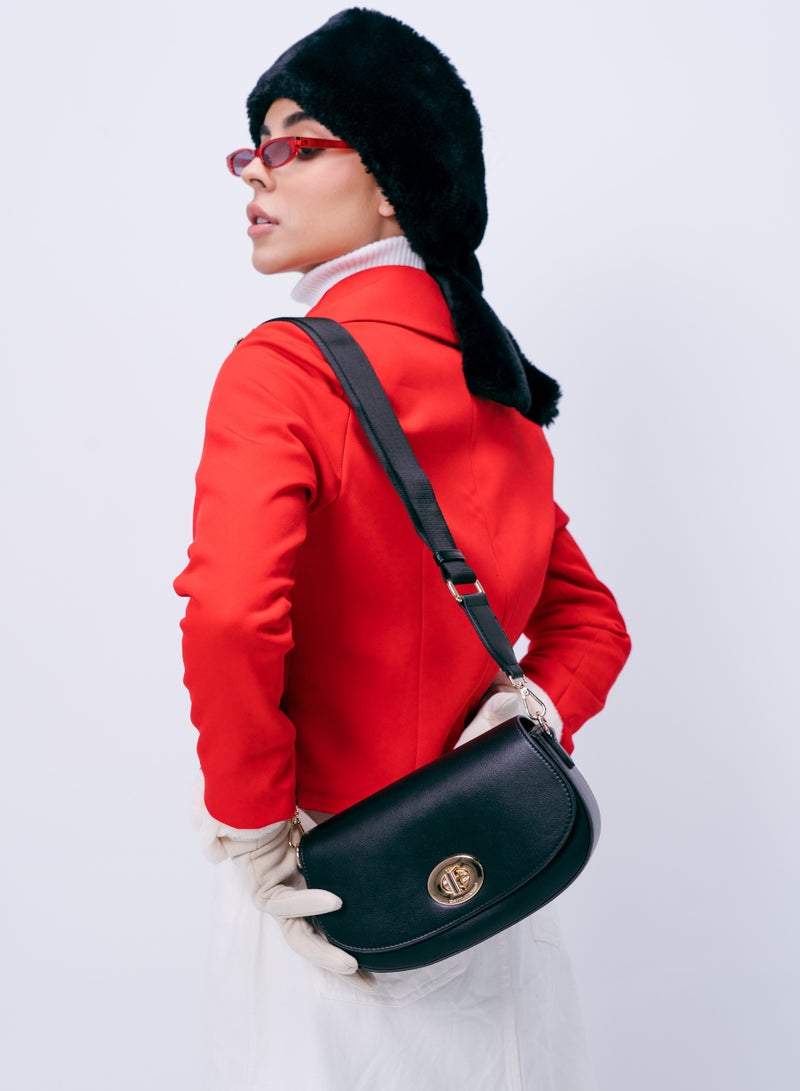 David Jones David Jones- Women's Leather Moon Bag model cm7104- The covered moon bag lock on- Safe and High Quality All season styled leather Cross body bag - Image 4