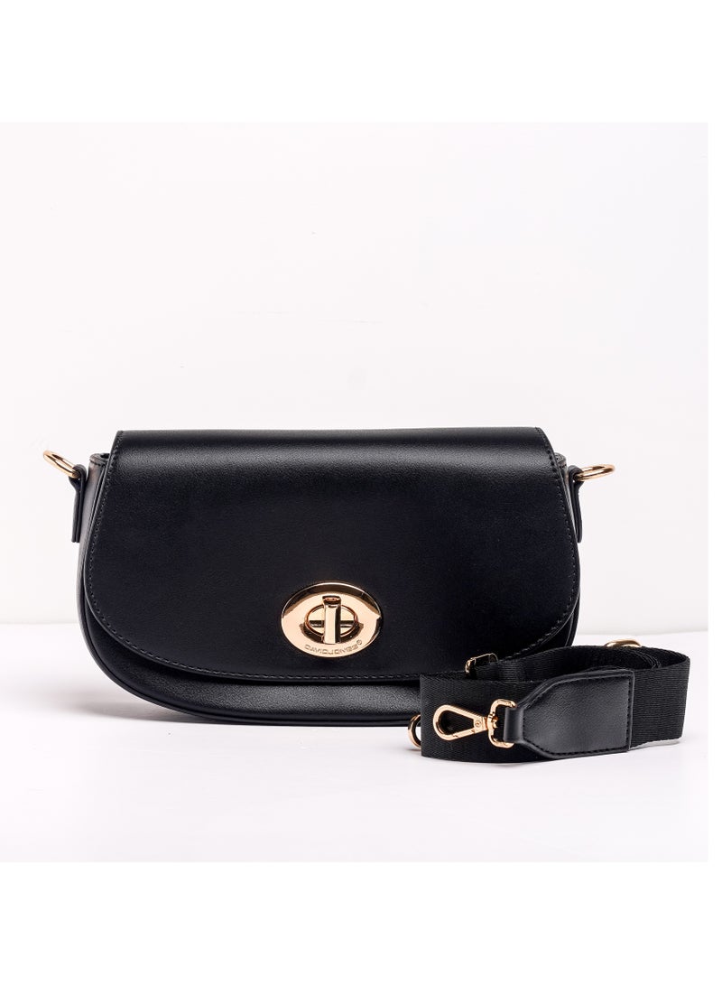 David Jones David Jones- Women's Leather Moon Bag model cm7104- The covered moon bag lock on- Safe and High Quality All season styled leather Cross body bag - Image 1