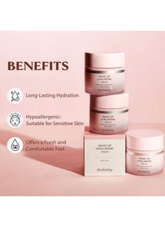 elishacoy Moist Up Hyalurone 80-Hour Hyaluronic Acid Face Cream With Long-Lasting Hydration, Oil-Free Gel, Korean Skin Care, Good For Dryness, Dullness, Uneven Texture | Oily, Combination Skin Types  - Image 3