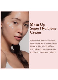 elishacoy Moist Up Hyalurone 80-Hour Hyaluronic Acid Face Cream With Long-Lasting Hydration, Oil-Free Gel, Korean Skin Care, Good For Dryness, Dullness, Uneven Texture | Oily, Combination Skin Types  - Image 2