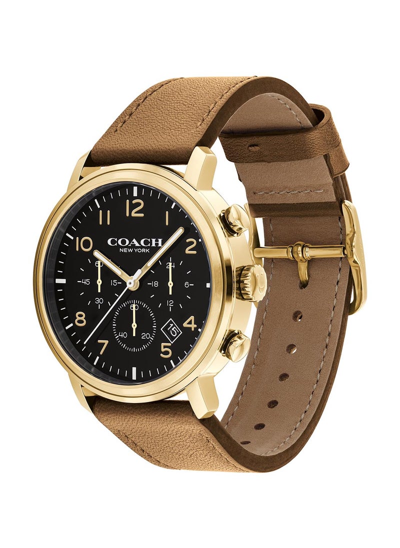 COACH Round Chronograph Men's Black Case Wrist Watch - 14602541  - Image 2